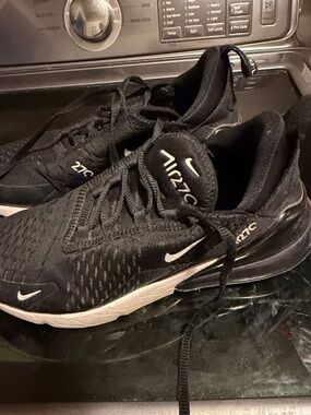 Nike Black and White Air Max 270 Running Shoes